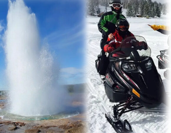 Golden Circle Tour With Snowmobiling on Glacier