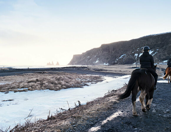 Horseback riding along the South Coast.